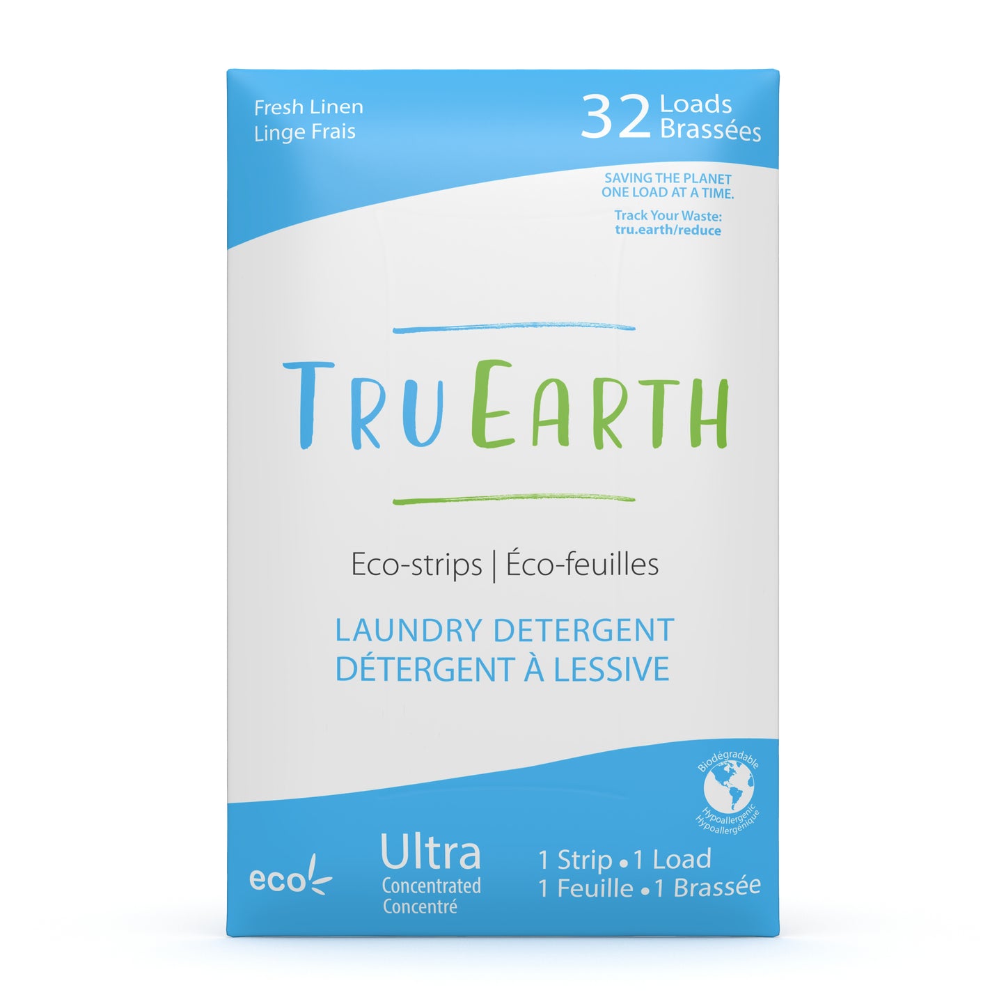 Tru Earth Laundry Strips - Fresh Linen - 32 Loads