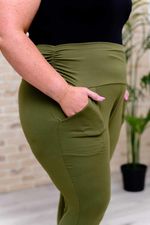 Haley Jogger/leggings - Olive