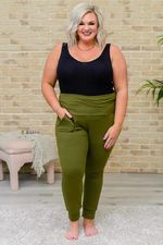 Haley Jogger/leggings - Olive