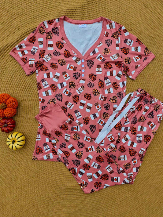 Leopard Pumpkin Fall Pajamas - SALE!