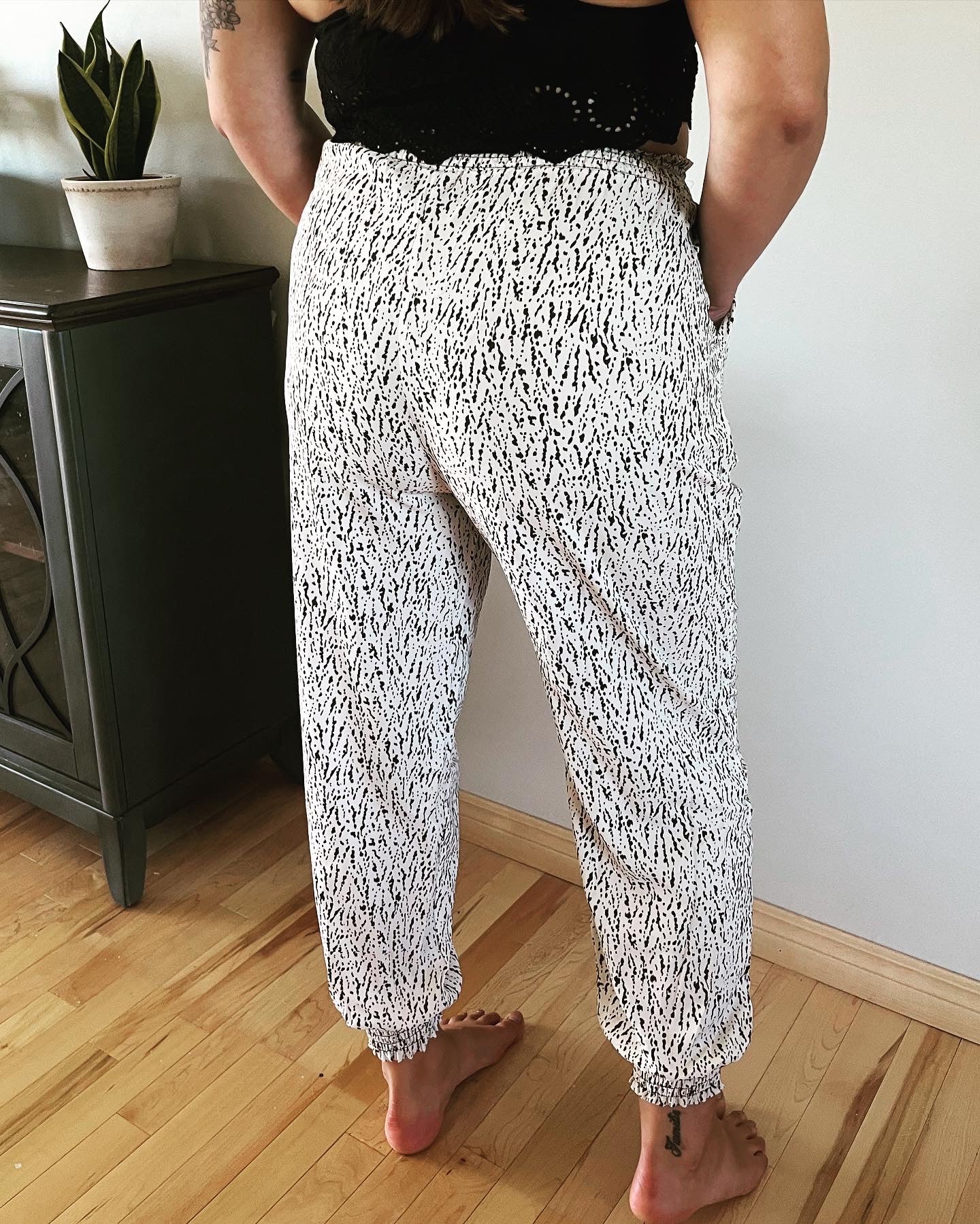 Leopard Casual Front Tie Pant