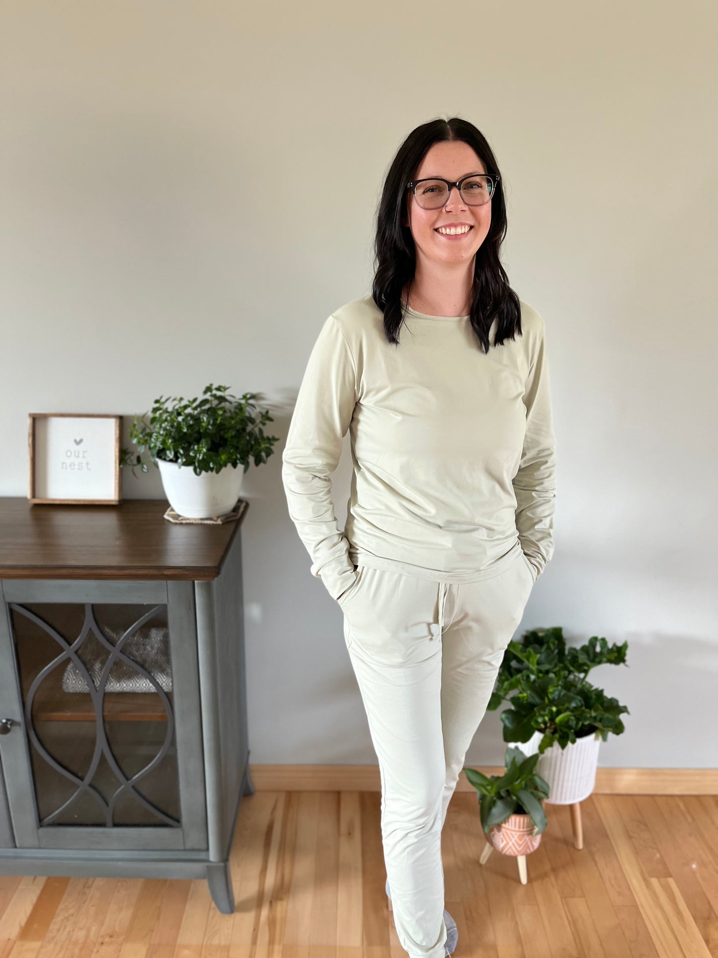 Soft Sage Skin Long Sleeve & Pants Lounge/Pajama Set- SALE!