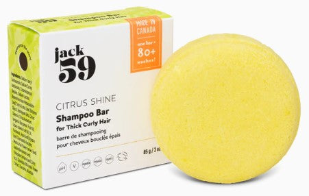 Citrus Shine Shampoo and Conditioner Bar - For thick or curly hair | Jack59 |