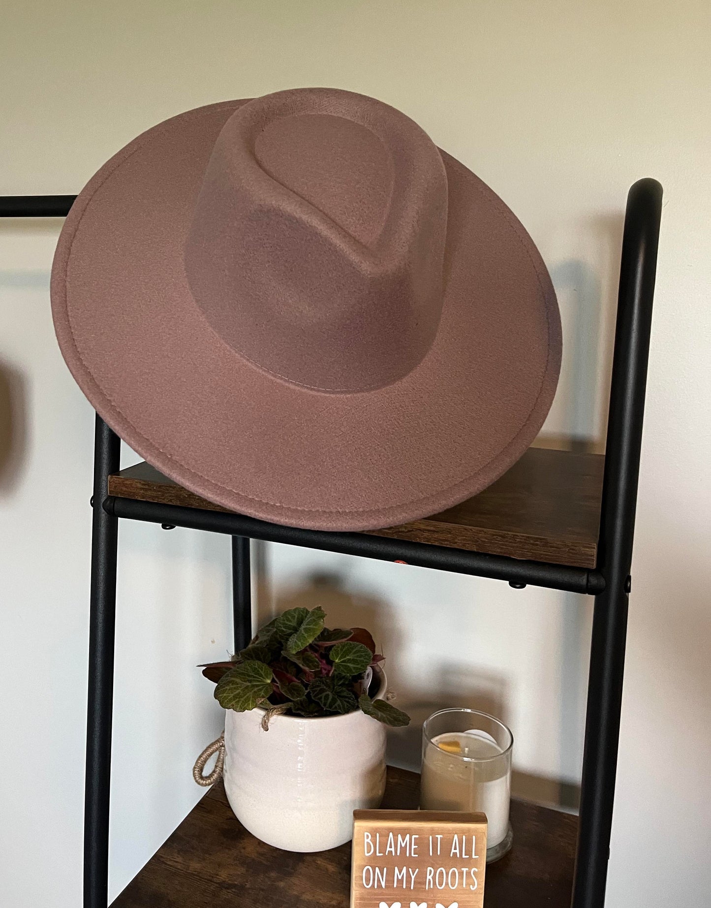 Wide Brim Hat - Blush